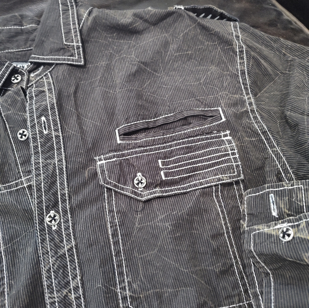 AFFLICTION BUTTON DOWN SHIRT - image 7